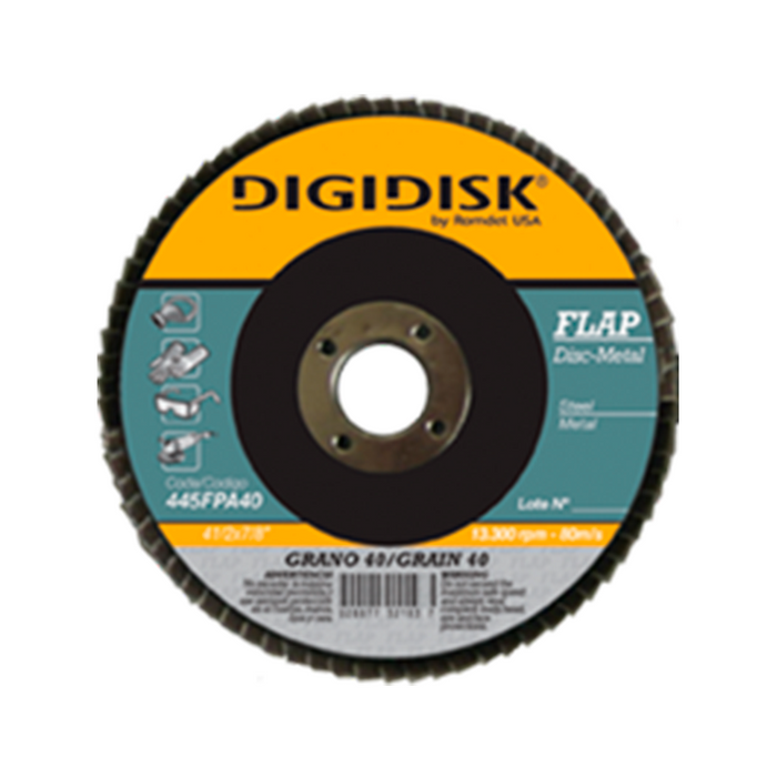 DISCO FLAP METAL 41/2"X7/8" GRANO 40 DIGIDISK